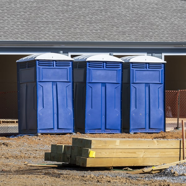 how often are the portable toilets cleaned and serviced during a rental period in Monroe